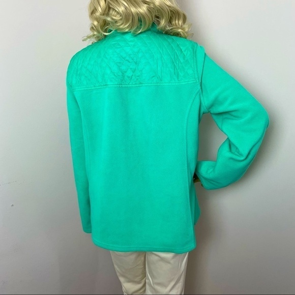 Talbots Fleece Zip-Up Jacket – Size Large – Green - Picture 8 of 12